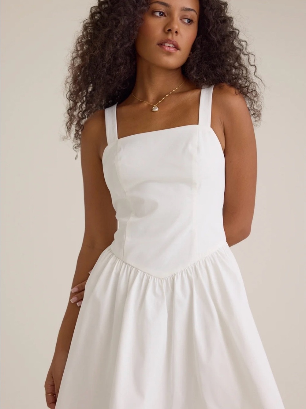 Altar'd State White Mini Dress with Square Neck - Picture 8 of 9